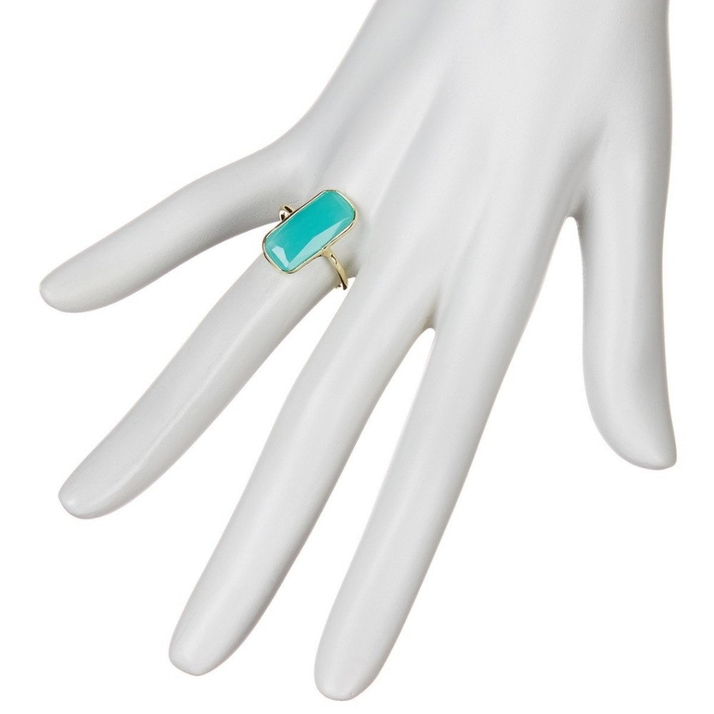🎁NWT: Cinnabar Gold & Amazonite Ring - Picture 3 of 3